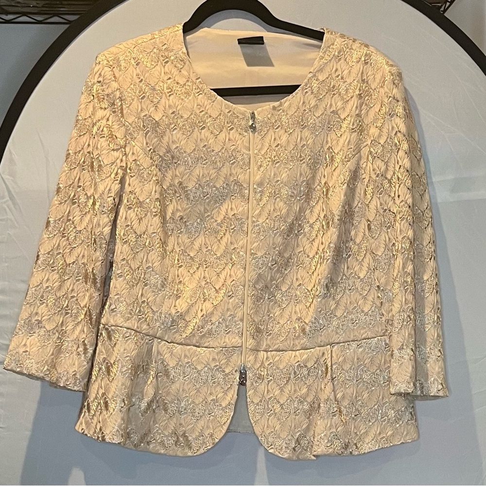 Hermann Lange Cream Blazer Tailored Suit Jacket